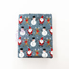 Grey Dancing Christmas Fabric