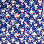Reindeer Face Fabric | Cute Reindeer Print on Navy