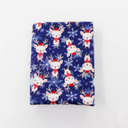 Reindeer Face Fabric | Cute Reindeer Print on Navy