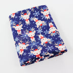 Reindeer Face Fabric | Cute Reindeer Print on Navy