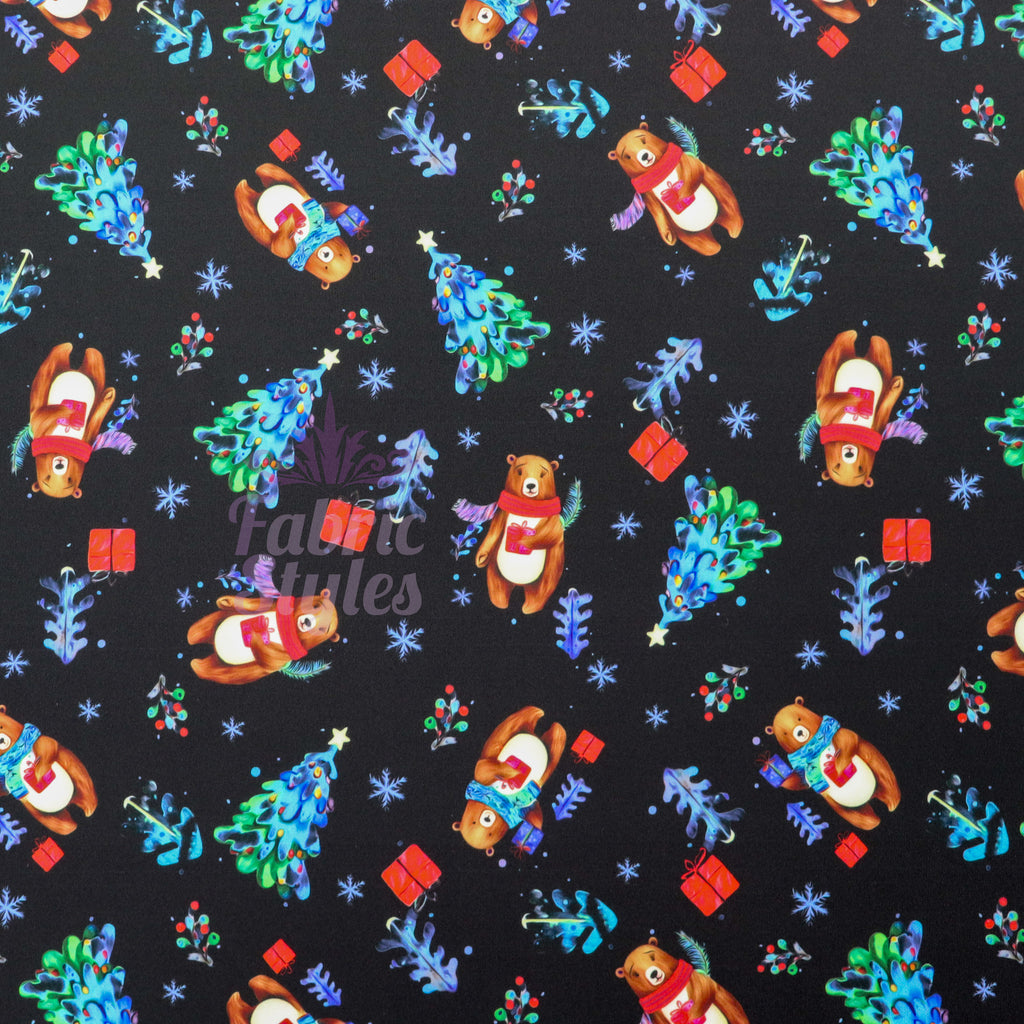Watercolour Christmas Fabric