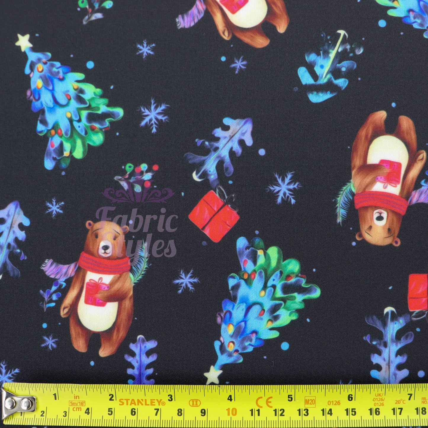 Watercolour Christmas Fabric