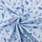 Blue Bunny Christmas Fabric