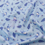 Blue Bunny Christmas Fabric