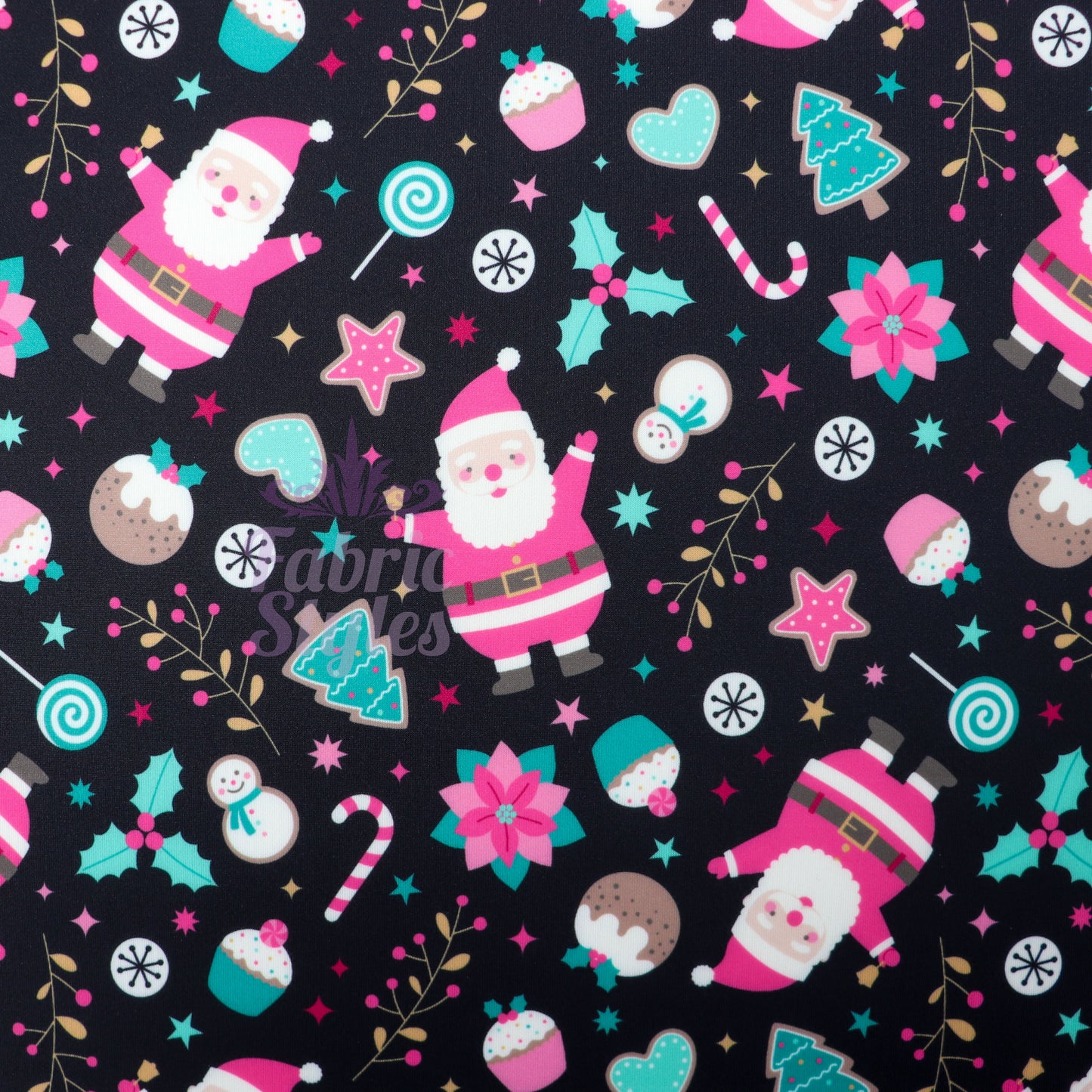 Santa & Sweets Christmas Fabric