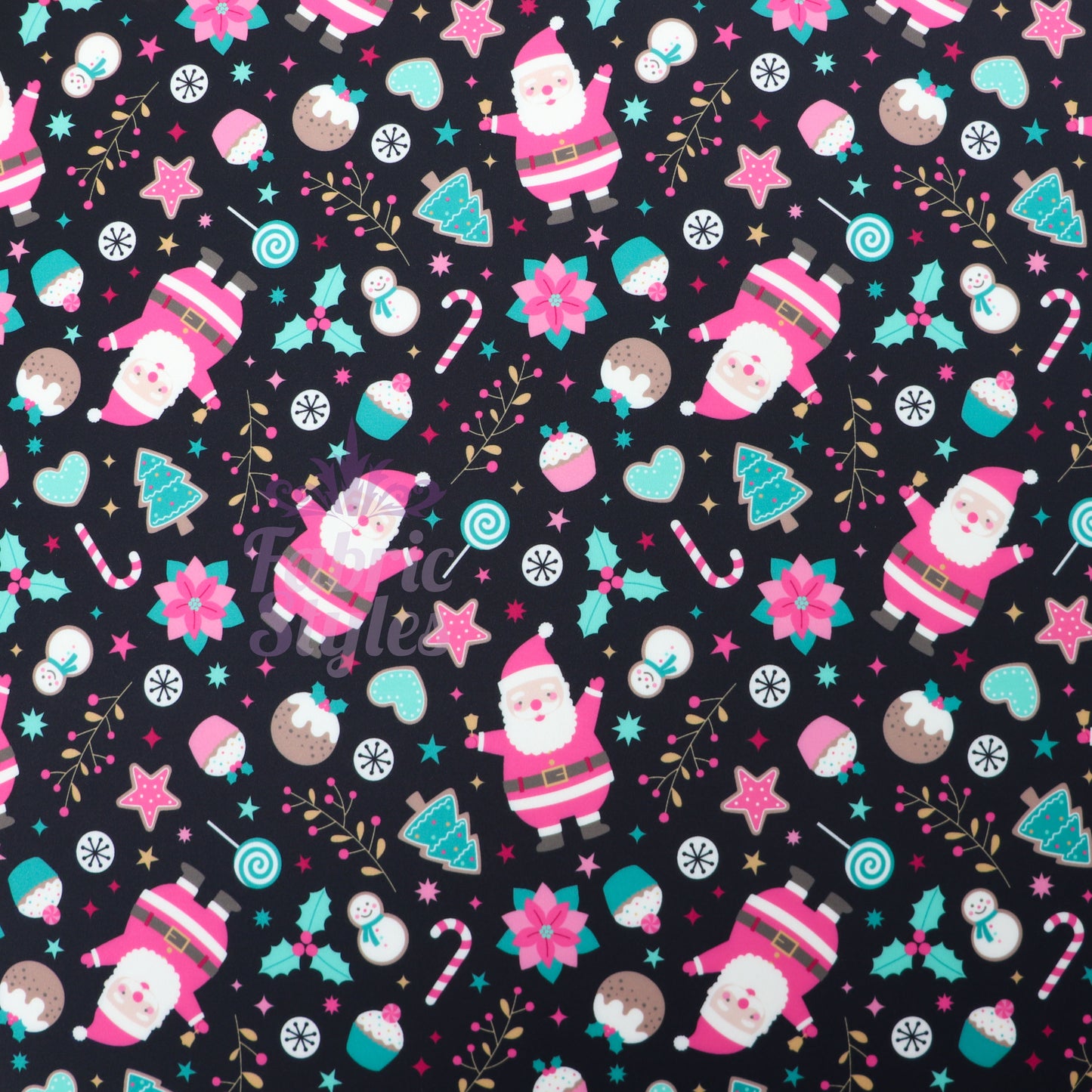 Santa & Sweets Christmas Fabric