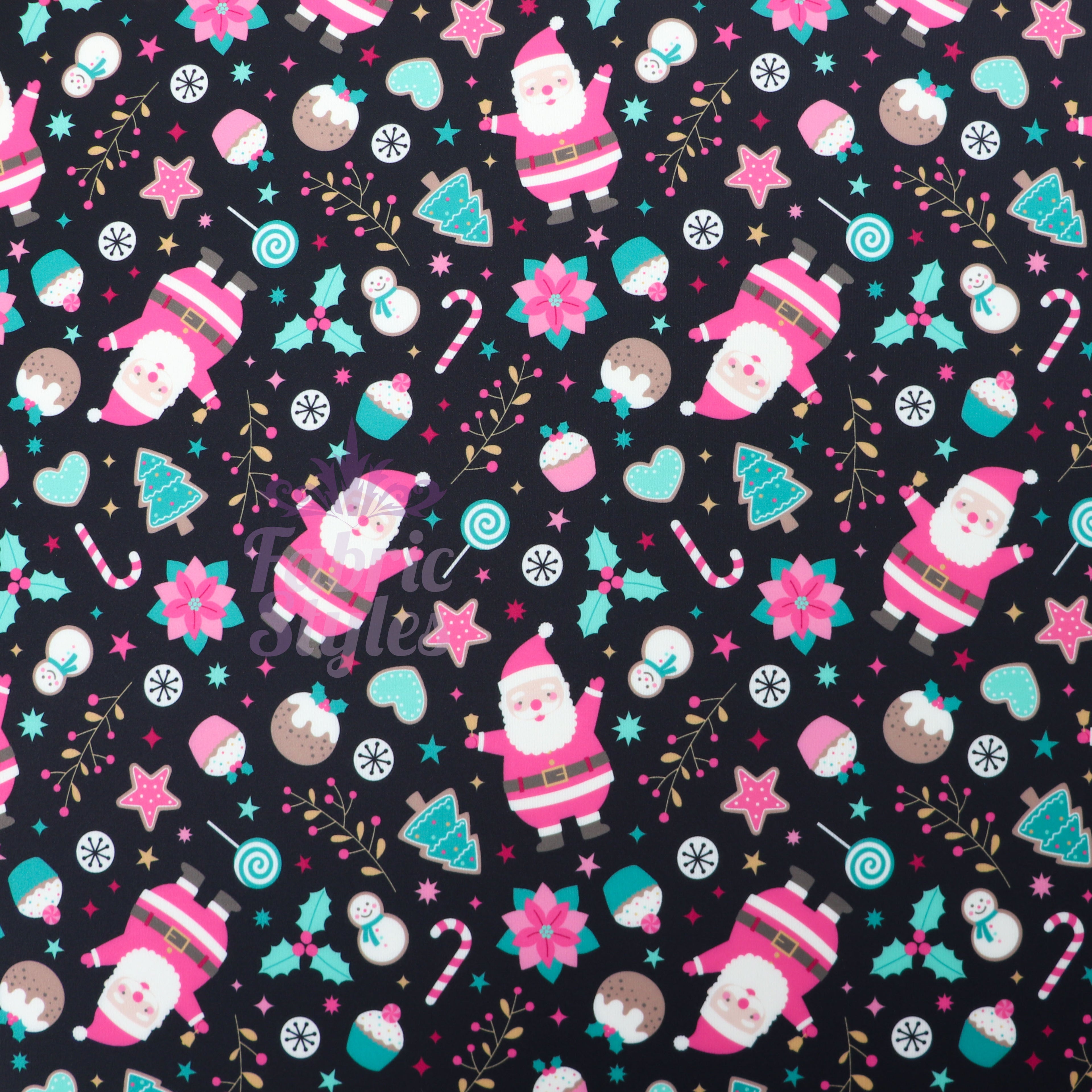 Santa & Sweets Christmas Fabric