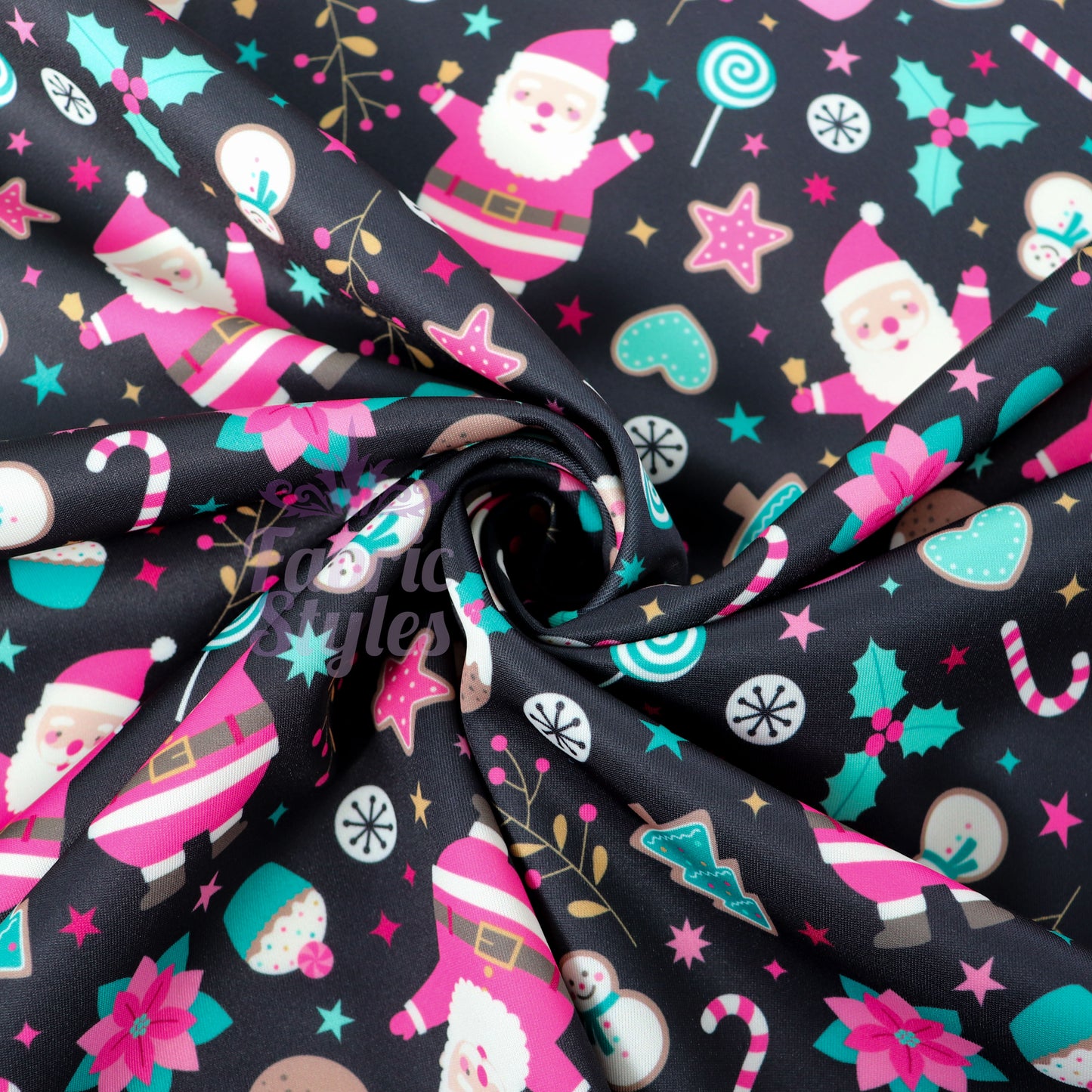 Santa & Sweets Christmas Fabric