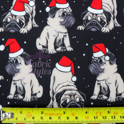 Christmas Pug Fabric