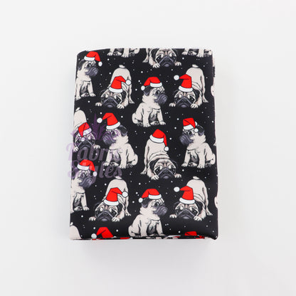 Christmas Pug Fabric
