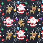 Santa & Reindeer Christmas Fabric