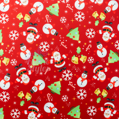 Red Christmas Fabric