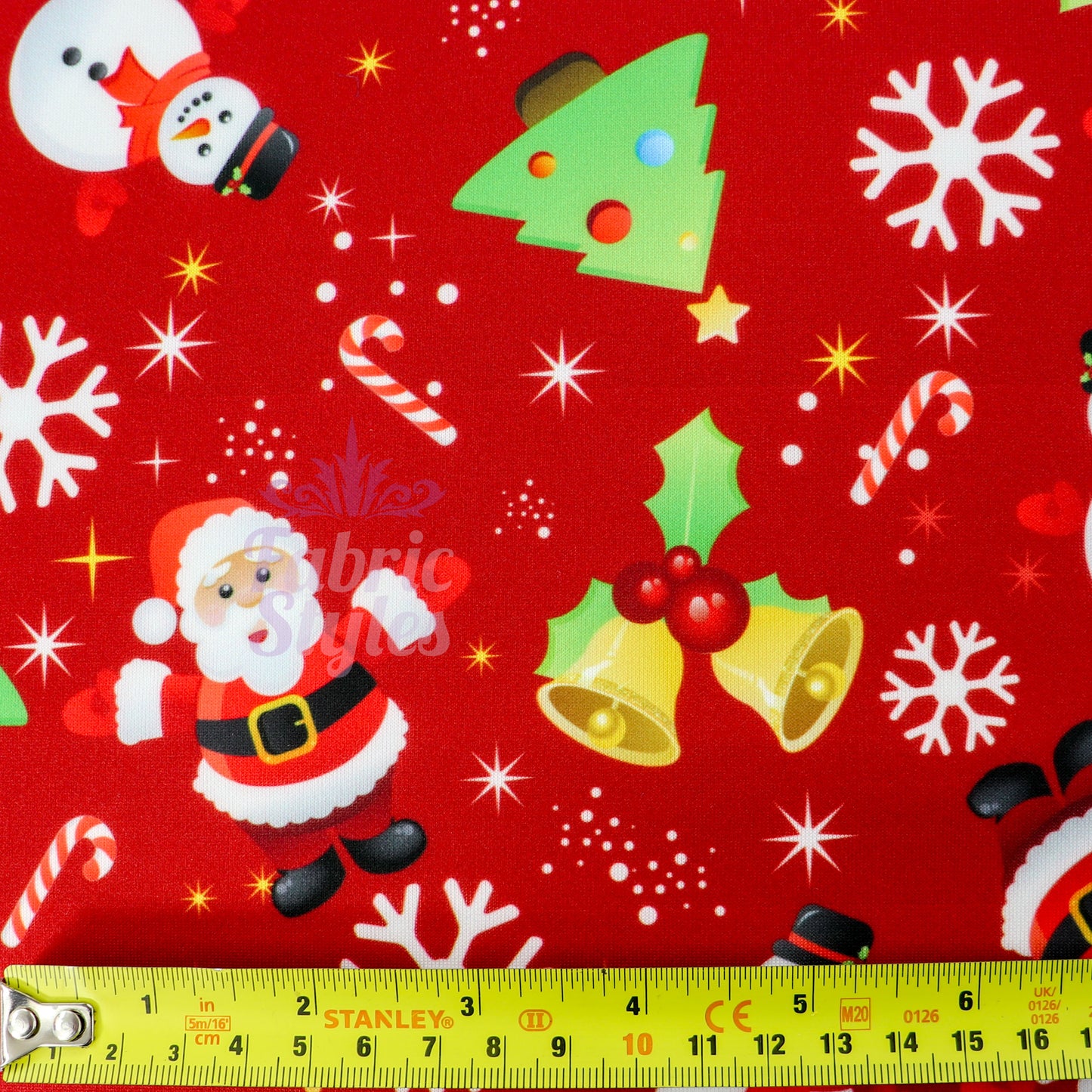 Red Christmas Fabric