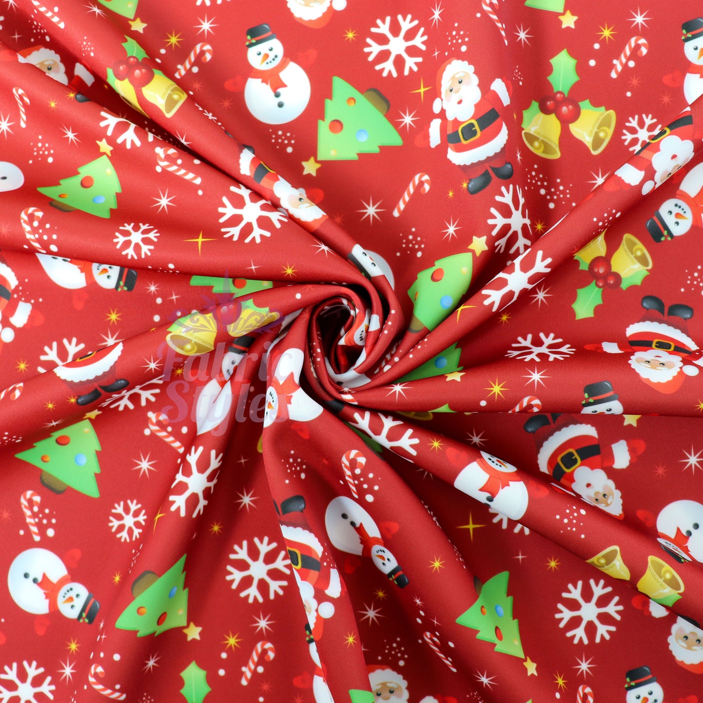 Red Christmas Fabric