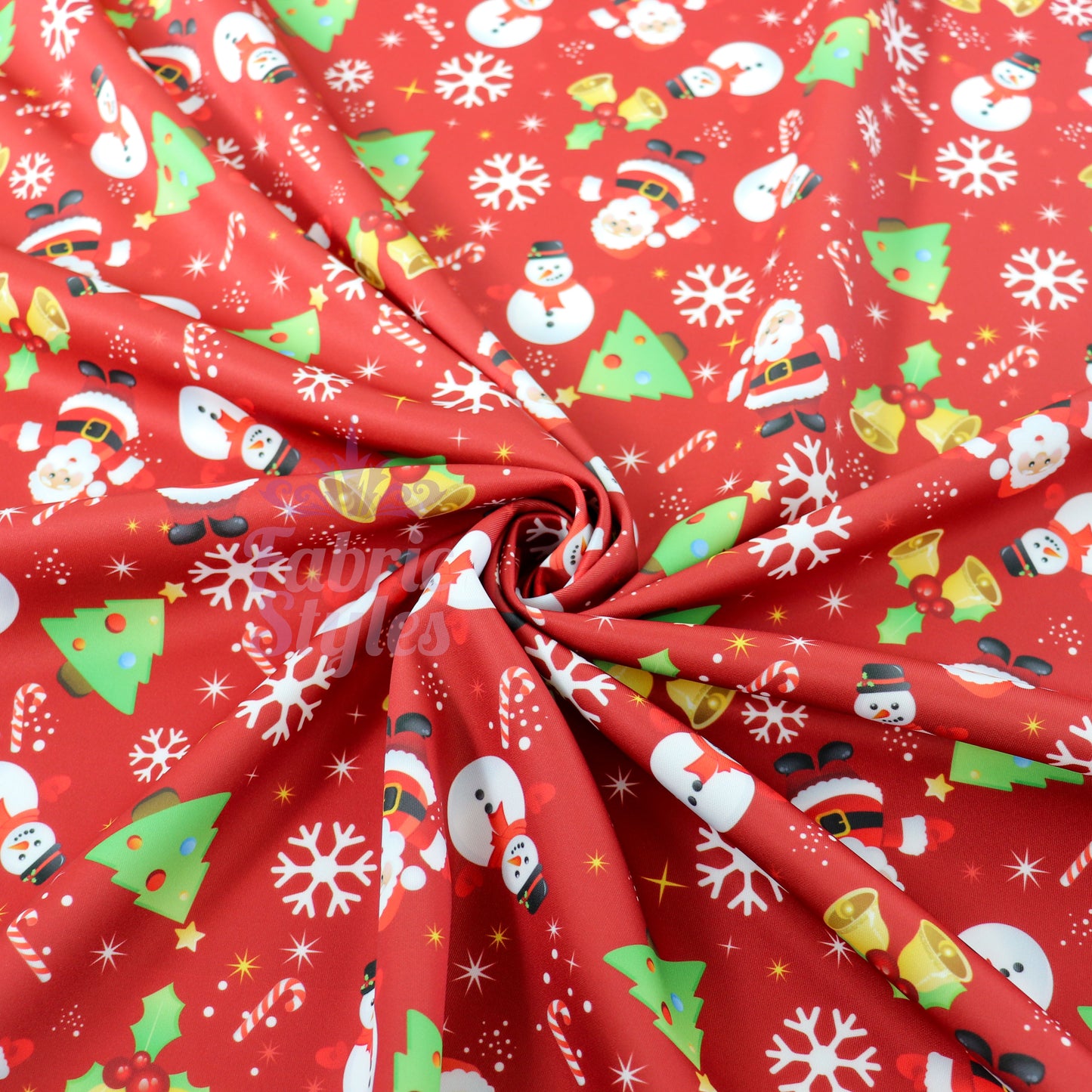 Red Christmas Fabric