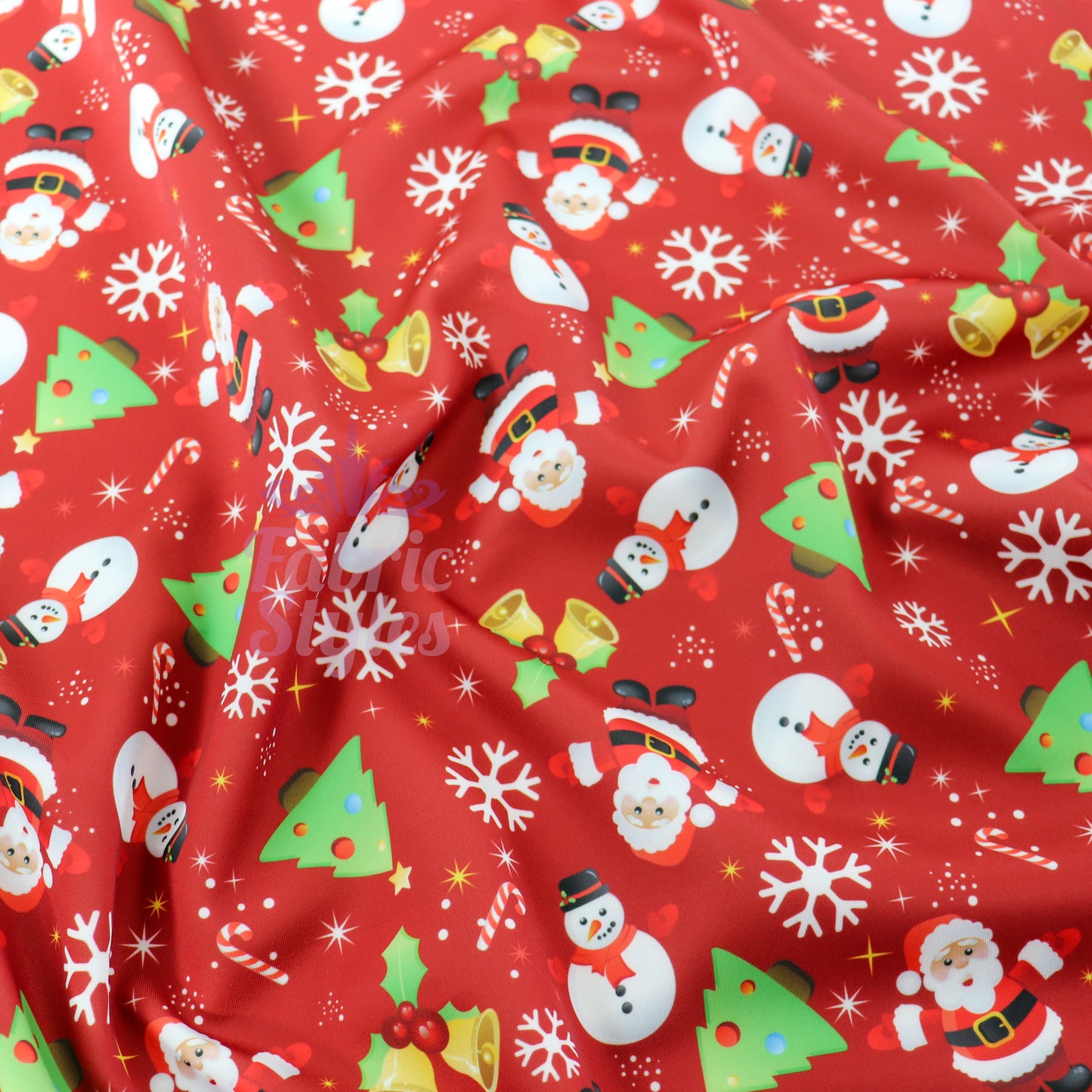 Red Christmas Fabric
