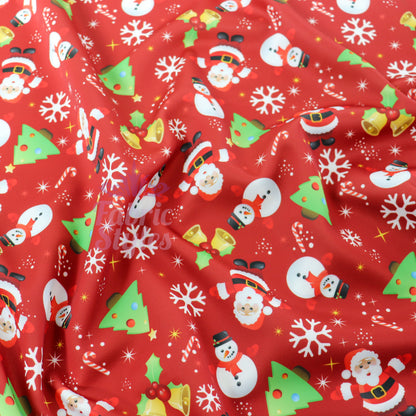 Red Christmas Fabric