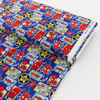 Blue Spider-Man Cotton Fabric
