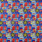 Blue Spider-Man Cotton Fabric