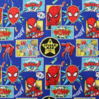 Blue Spider-Man Cotton Fabric