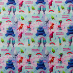 Rainbow Trolls Cotton Fabric