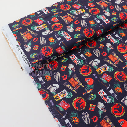 Jurassic Park Icons Cotton Fabric