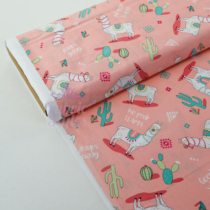 Good Vibes Lama Cotton Fabric