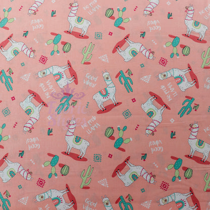 Good Vibes Lama Cotton Fabric