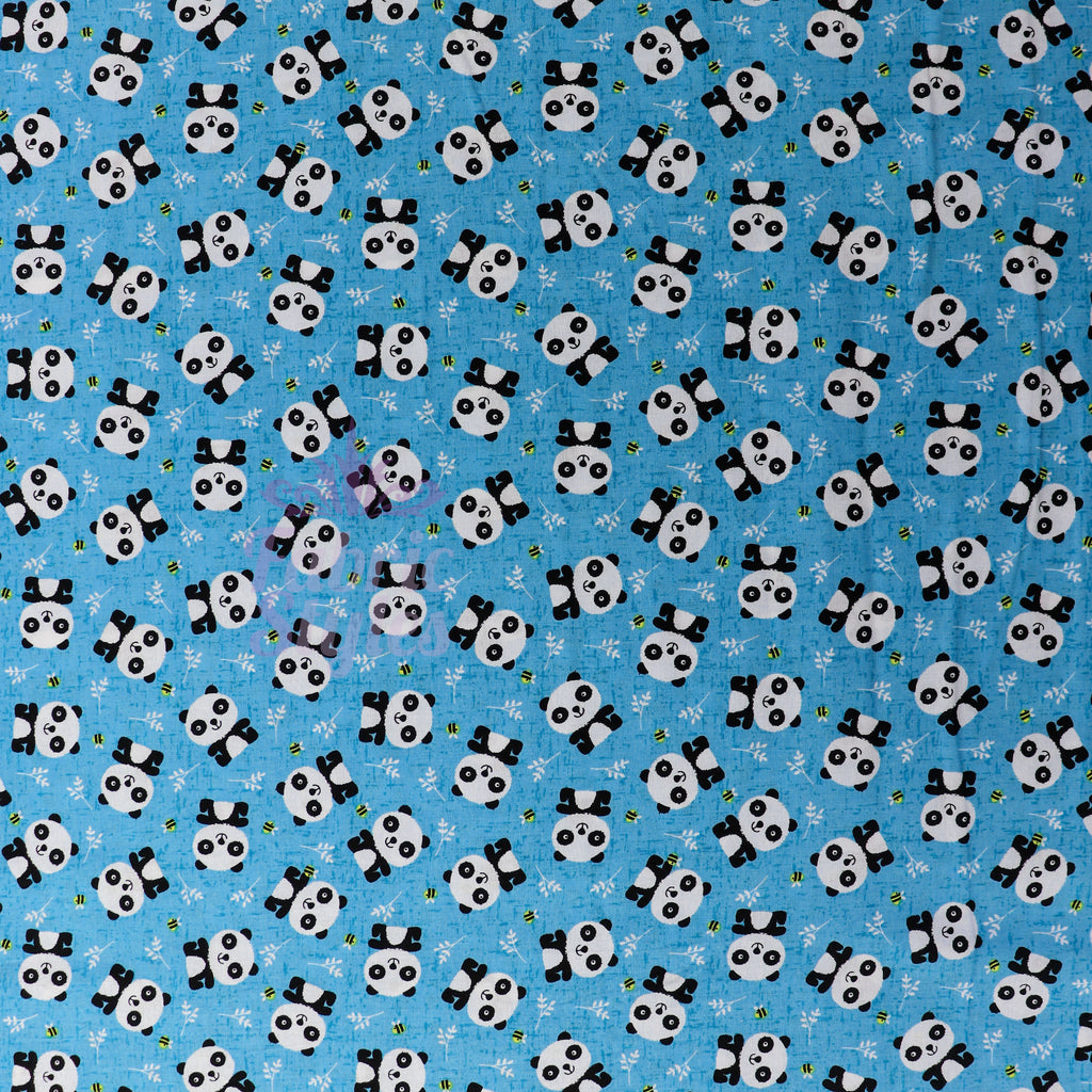 Panda Face Cotton Fabric