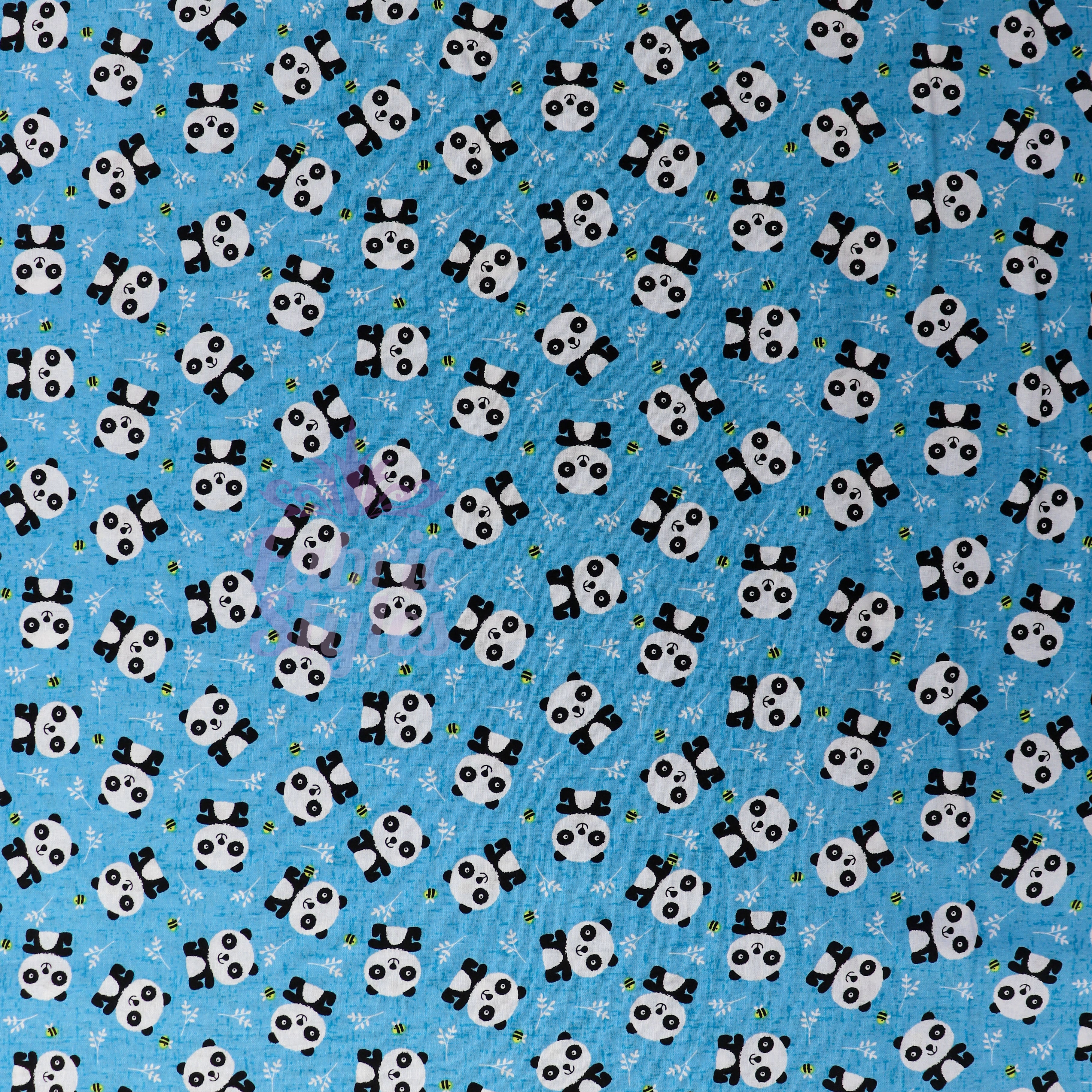 Panda Face Cotton Fabric