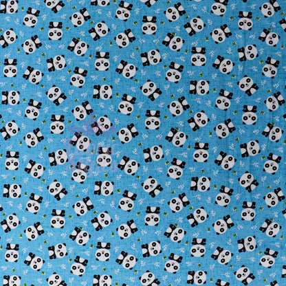 Panda Face Cotton Fabric