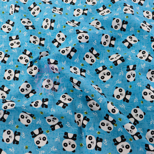 Panda Face Cotton Fabric