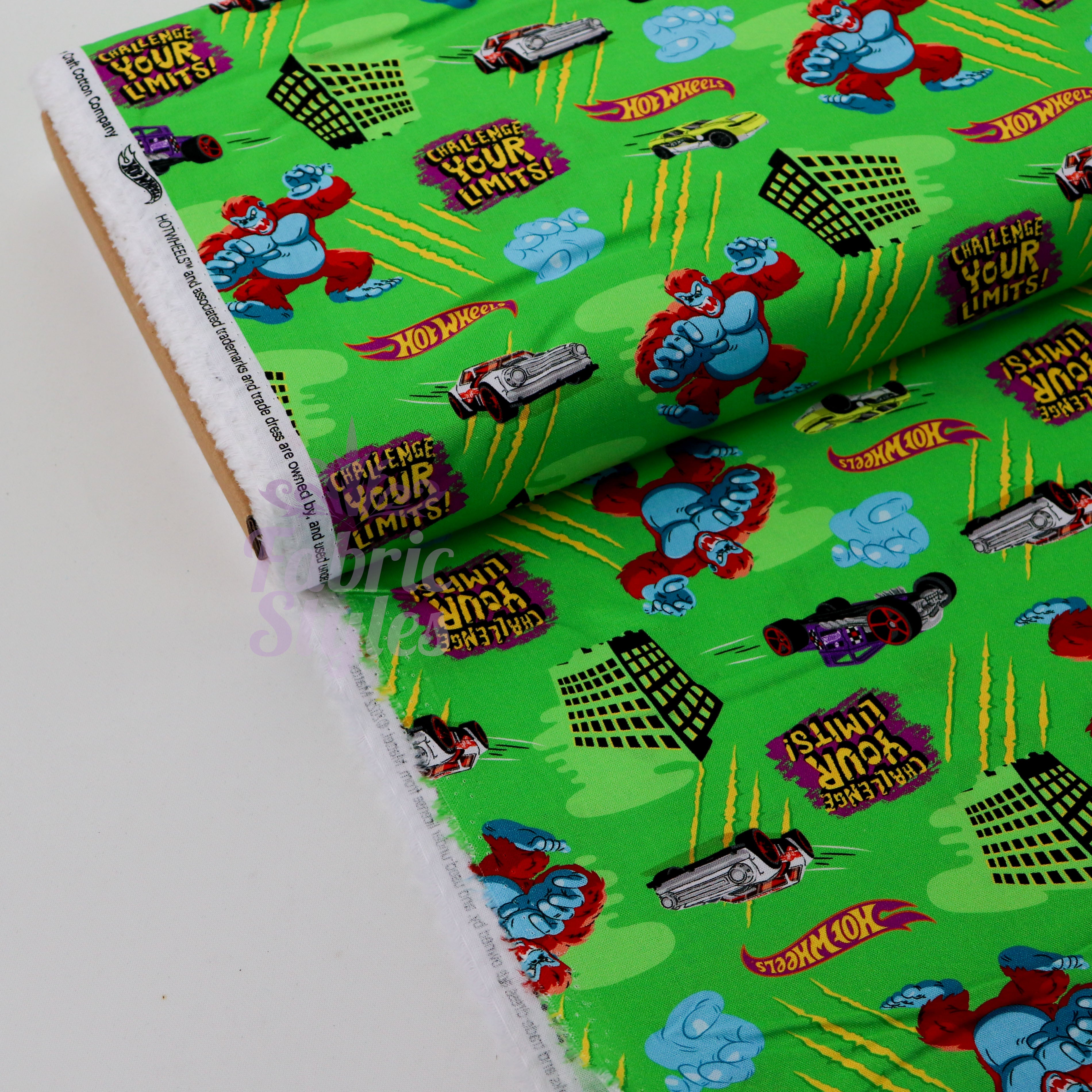 Hot Wheels Challenge Cotton Fabric