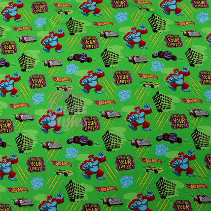 Hot Wheels Challenge Cotton Fabric