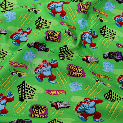 Hot Wheels Challenge Cotton Fabric