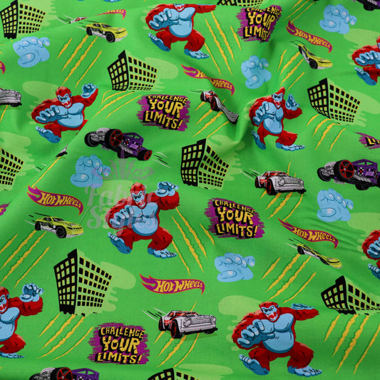 Hot Wheels Challenge Cotton Fabric