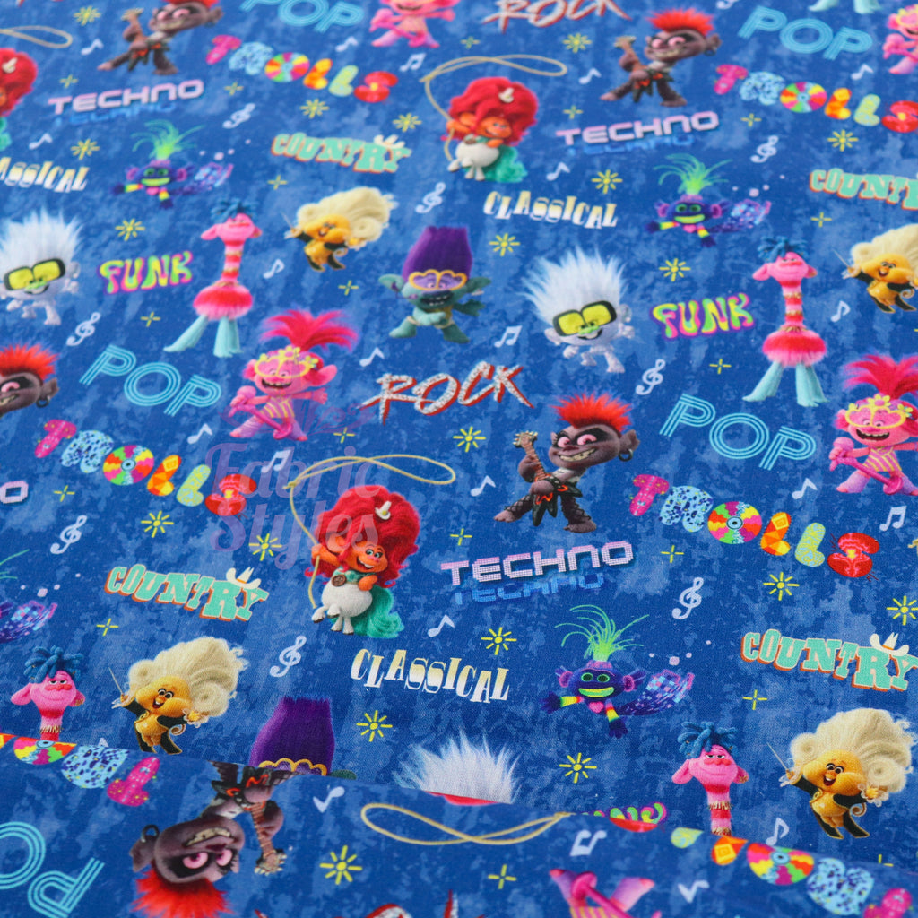 Trolls Techno Rock Cotton Fabric