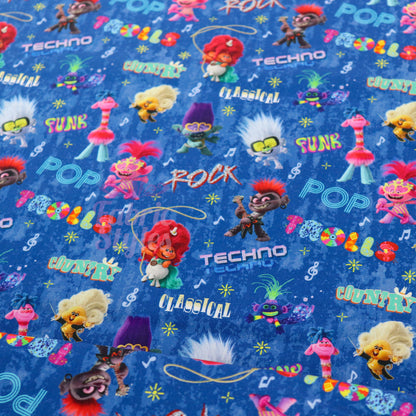Trolls Techno Rock Cotton Fabric
