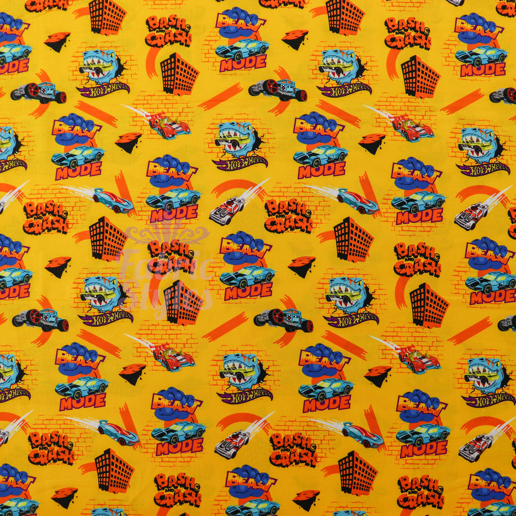 Hot Wheels Beast Mode Cotton Fabric