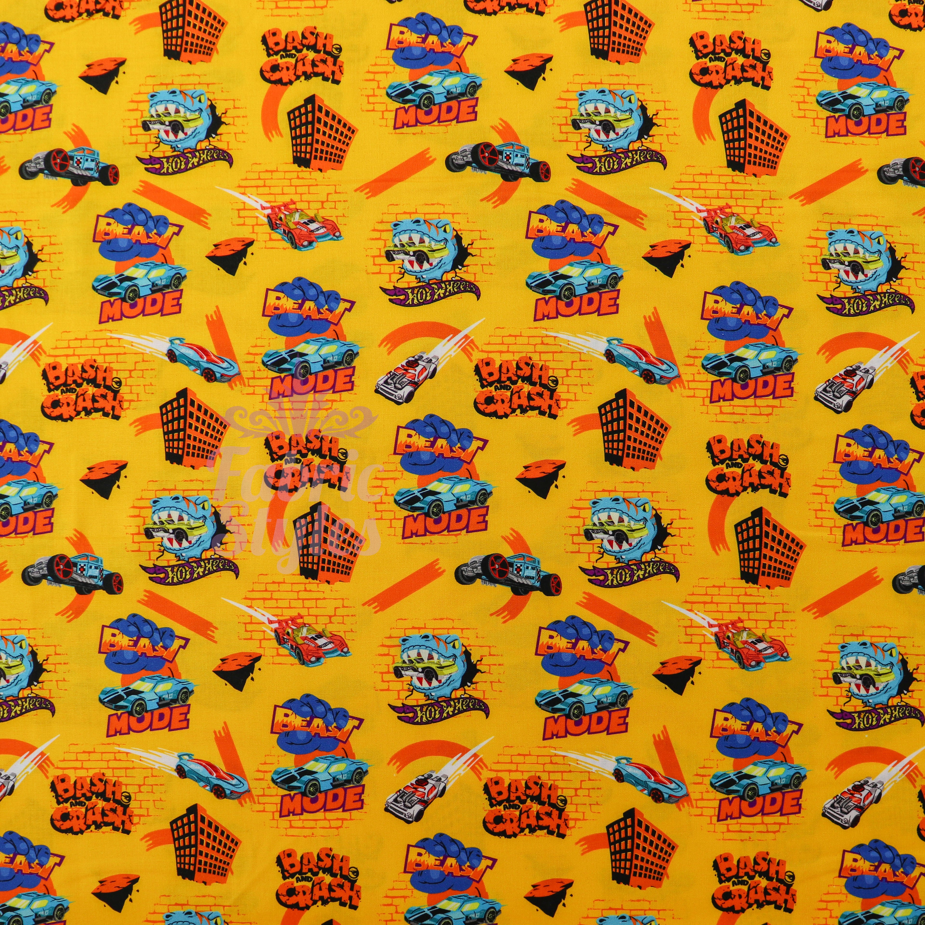 Hot Wheels Beast Mode Cotton Fabric