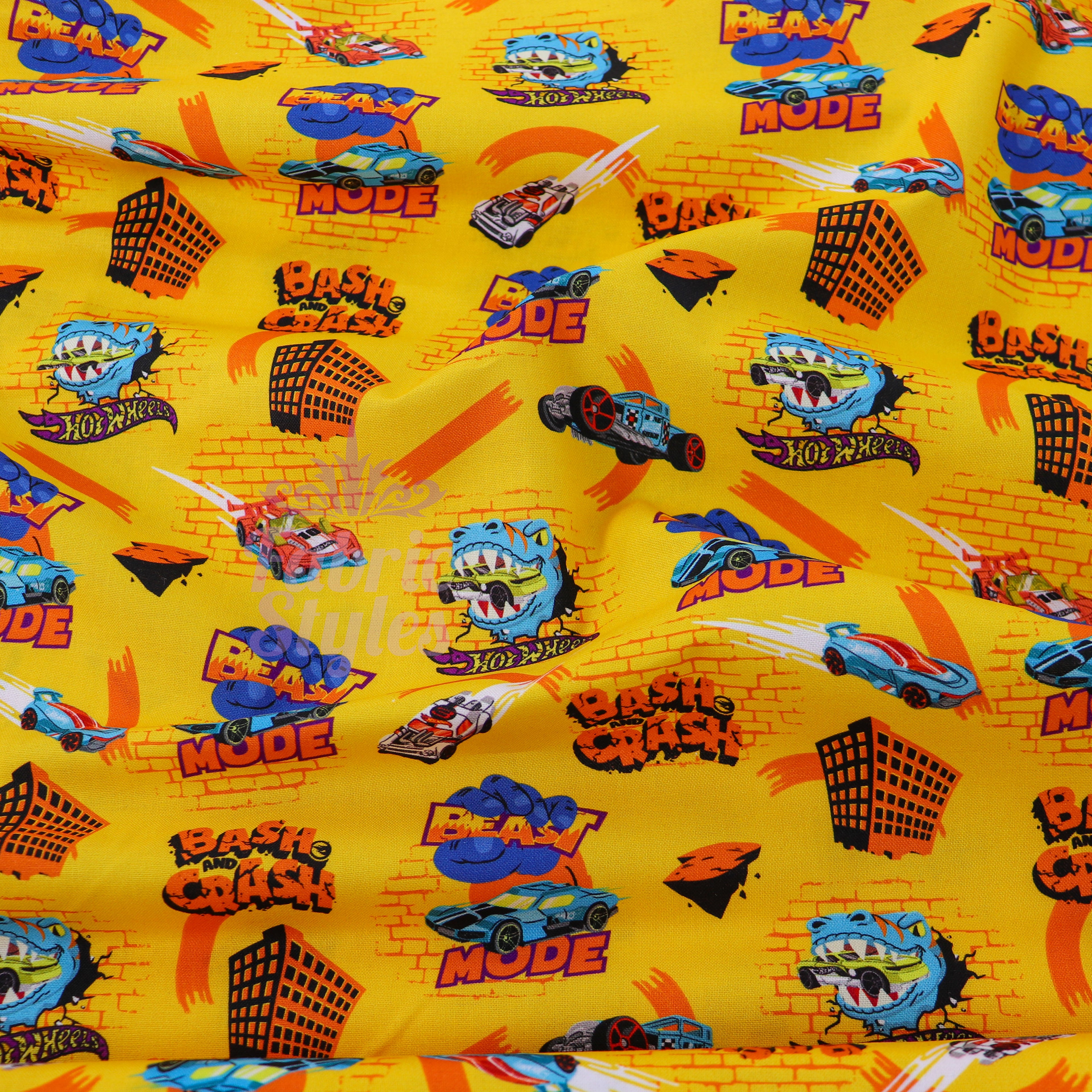 Hot Wheels Beast Mode Cotton Fabric