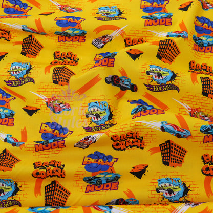 Hot Wheels Beast Mode Cotton Fabric