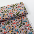 Dino World Cotton Fabric