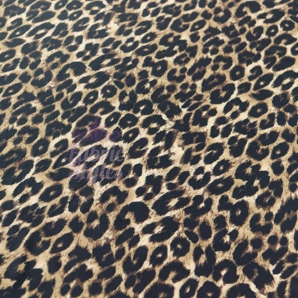 Leopard Print Spandex All Way Stretch Fabric