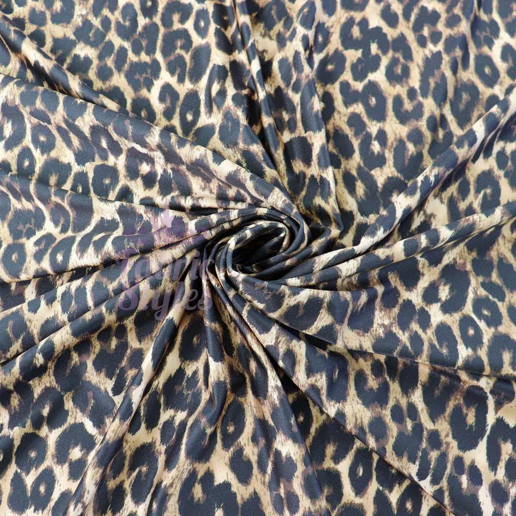 Leopard Print Spandex All Way Stretch Fabric