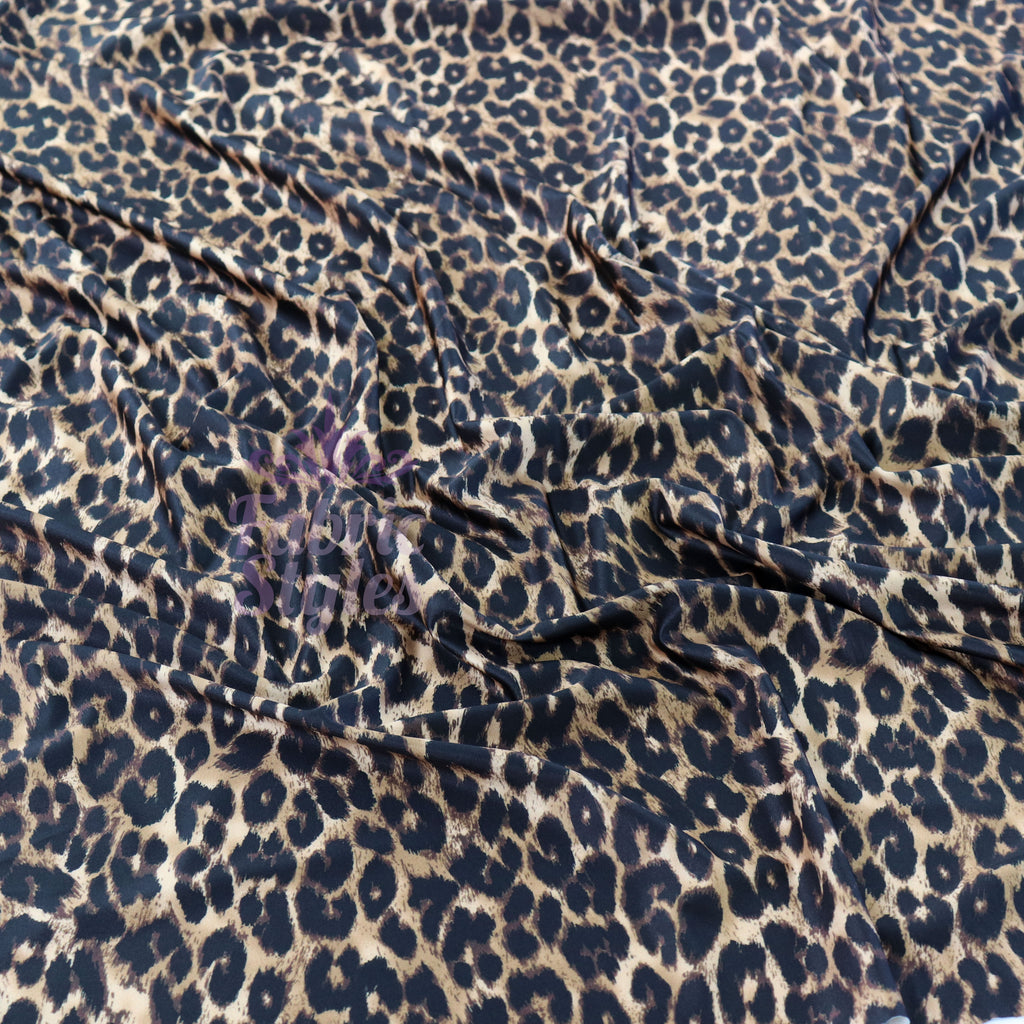 Leopard Print Spandex All Way Stretch Fabric