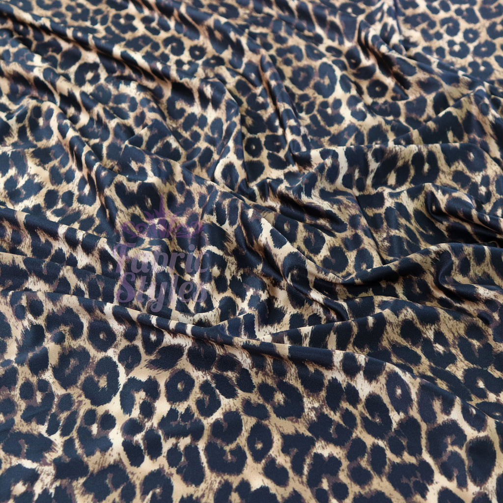 Leopard Print Spandex All Way Stretch Fabric