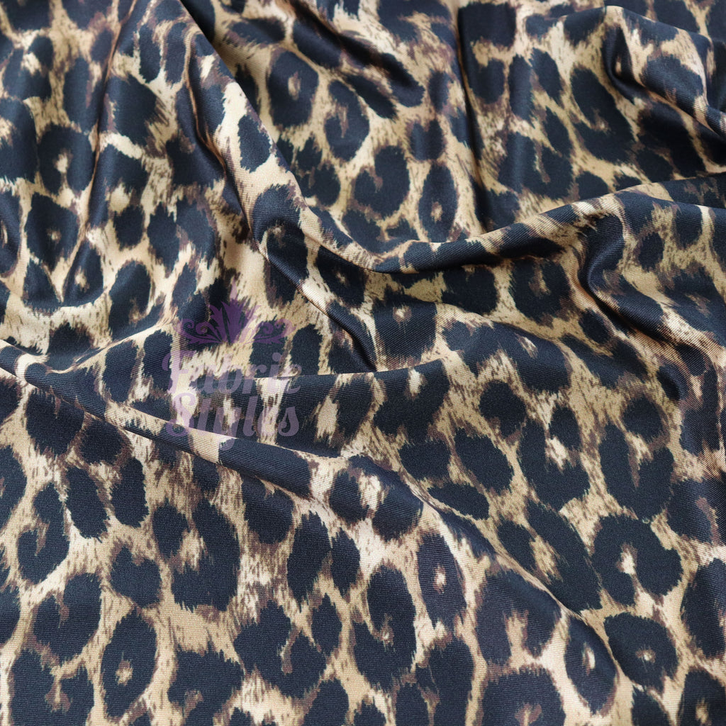 Leopard Print Spandex All Way Stretch Fabric
