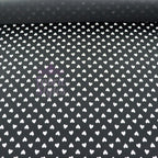 Mini Hearts Black Viscose