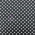 Mini Hearts Black Viscose